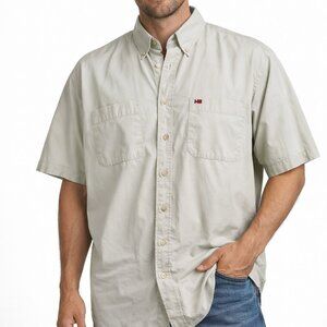 Bugle Boy Button Down Mens Short Sleeve Shirt XL